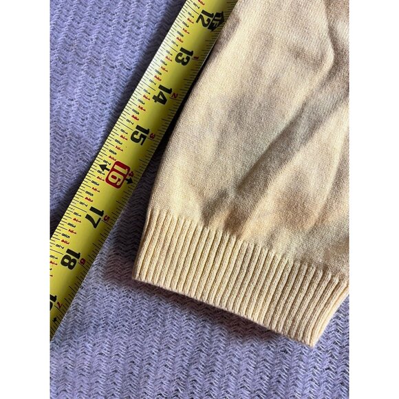 Talbots Women Yellow Embroidered Angel Fish Sweater 1X 3/4 Sleeve 100% Cotton - Picture 11 of 11